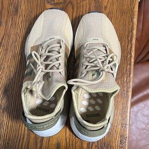 Army green and tan Adidas